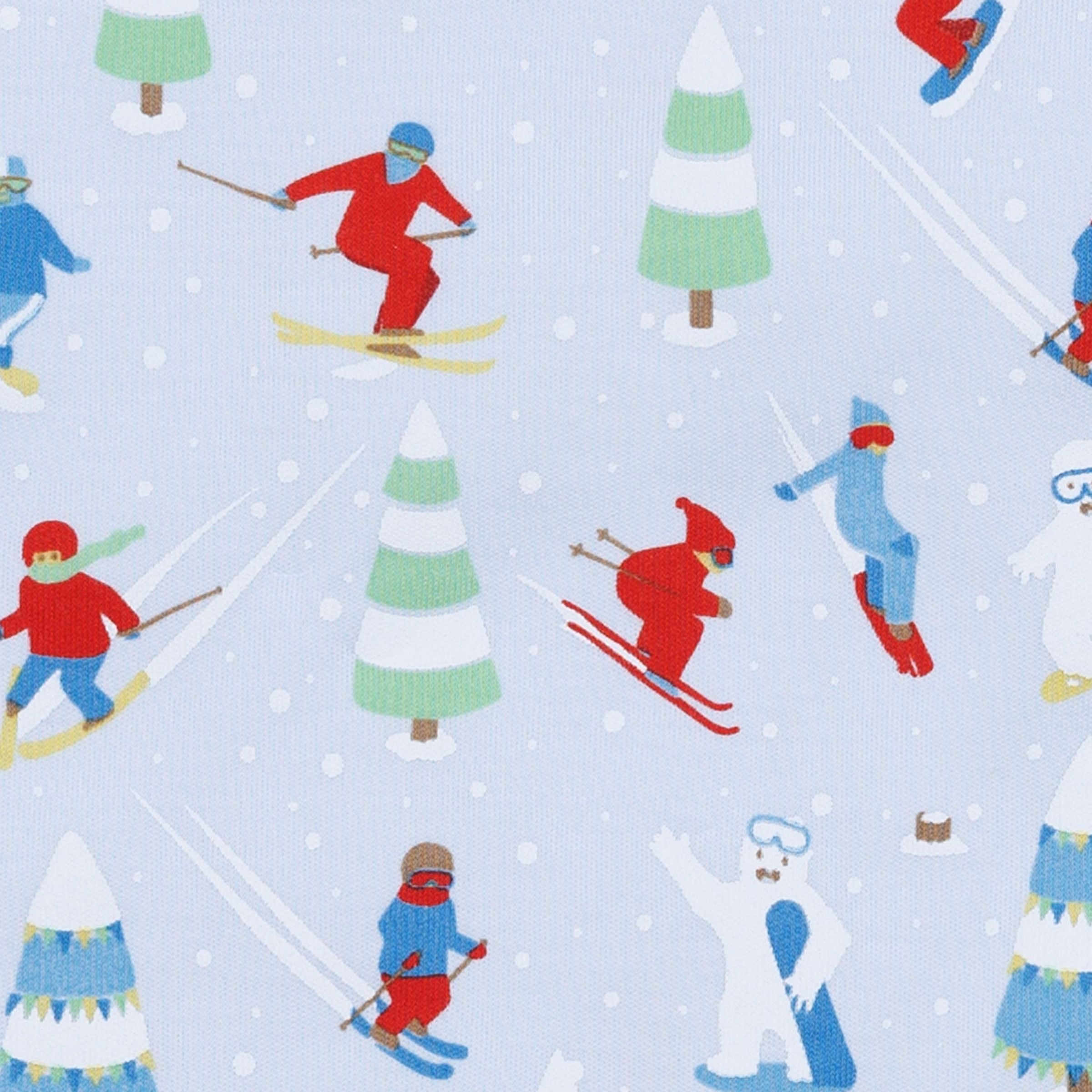 Ski Buddies Light Blue Zipper Footie