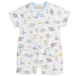 Pastel Dinos Romper With Pipping
