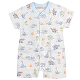 Pastel Dinos Romper With Pipping