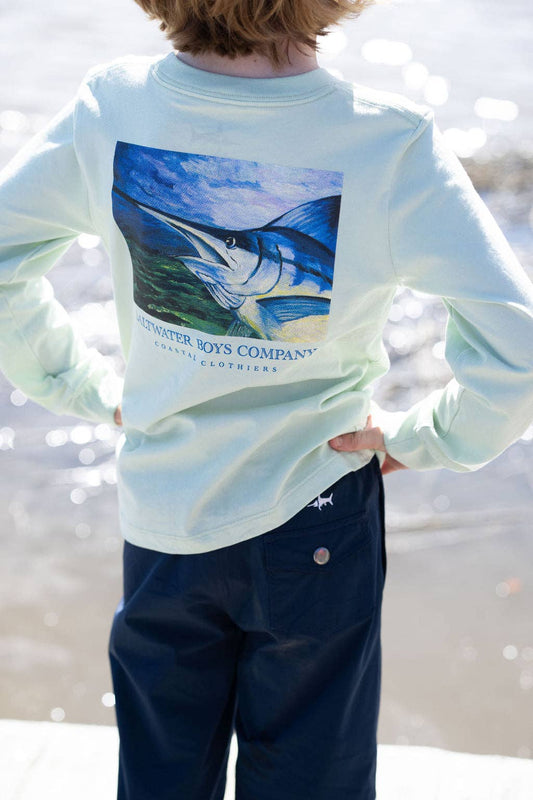 Striped Marlin Long Sleeve Graphic Tee