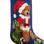 Bear Presents Embroidered Stocking
