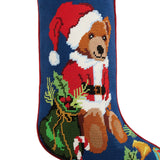 Bear Presents Embroidered Stocking