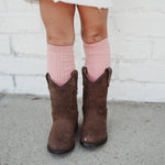 Blush Knee High Socks: 0-6M