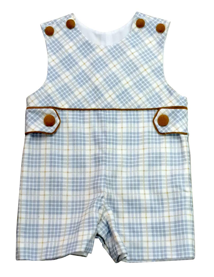 Celine and Lucas - Fall Light Blue Plaid Jon Jon