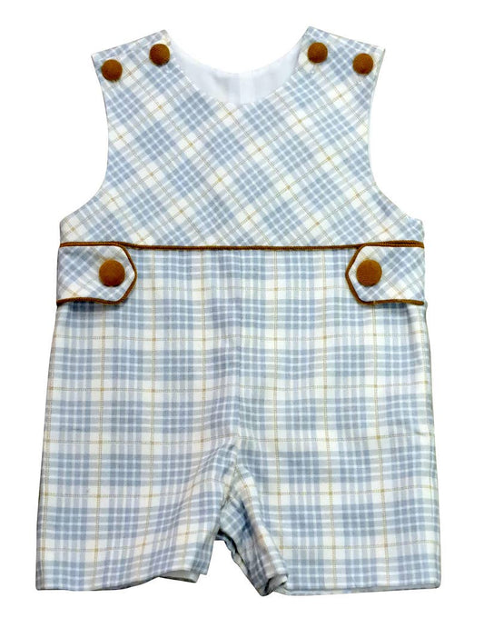 Celine and Lucas - Fall Light Blue Plaid Jon Jon