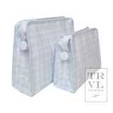 ROADIE MEDIUM Zip Pouch - Pimlico Plaid Blue