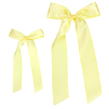 Satin Bow - Lemon Sash Clip: Small Bow / Alligator Clip