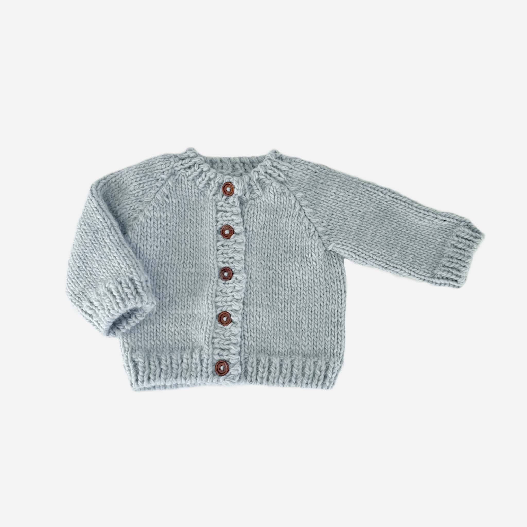 Classic Cardigan, Bowie Grey Baby Kids Fall Winter Sweater: 6-12M