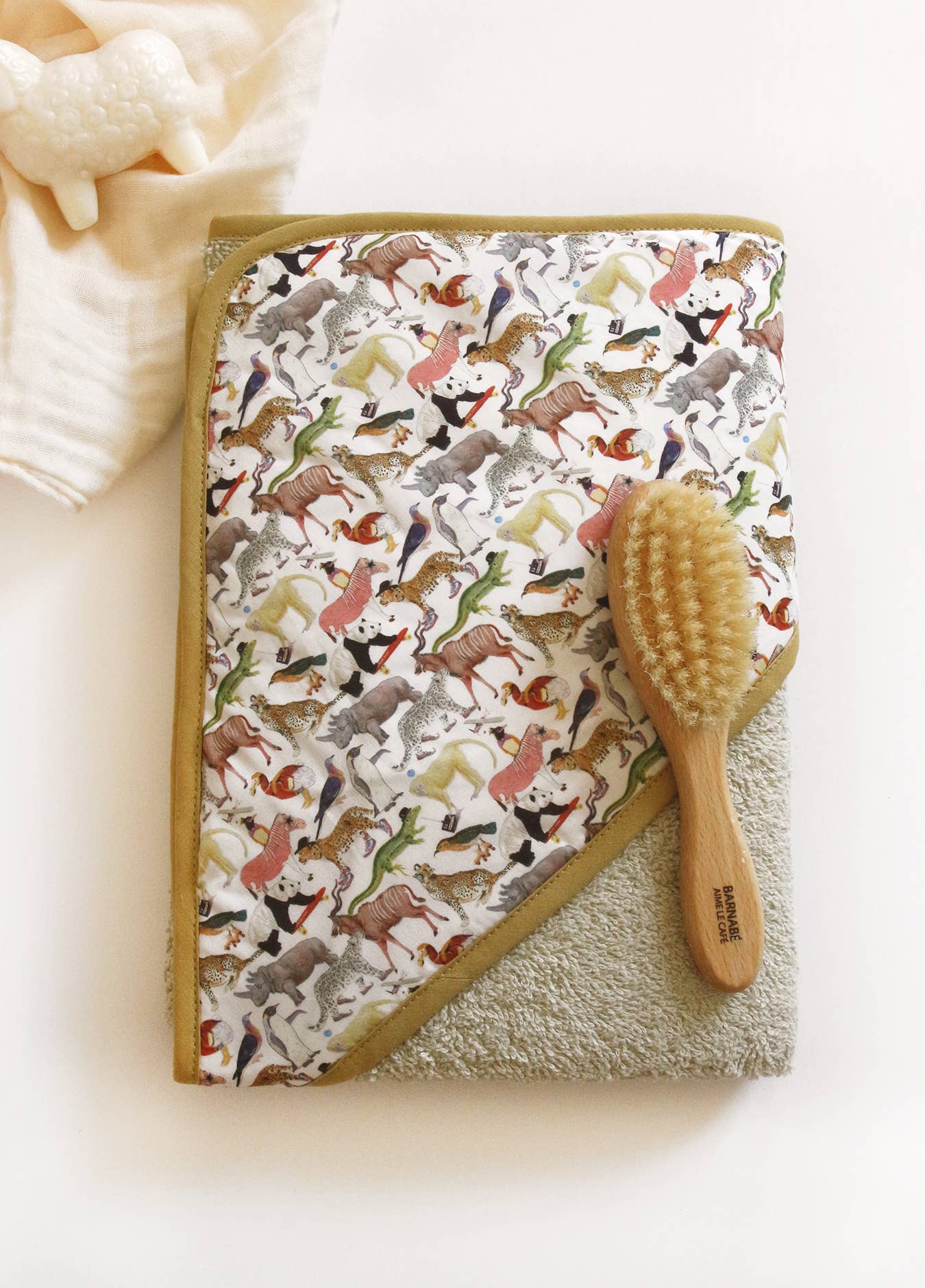 Liberty® Sponge and Fabric Baby Bath Cape: Lison