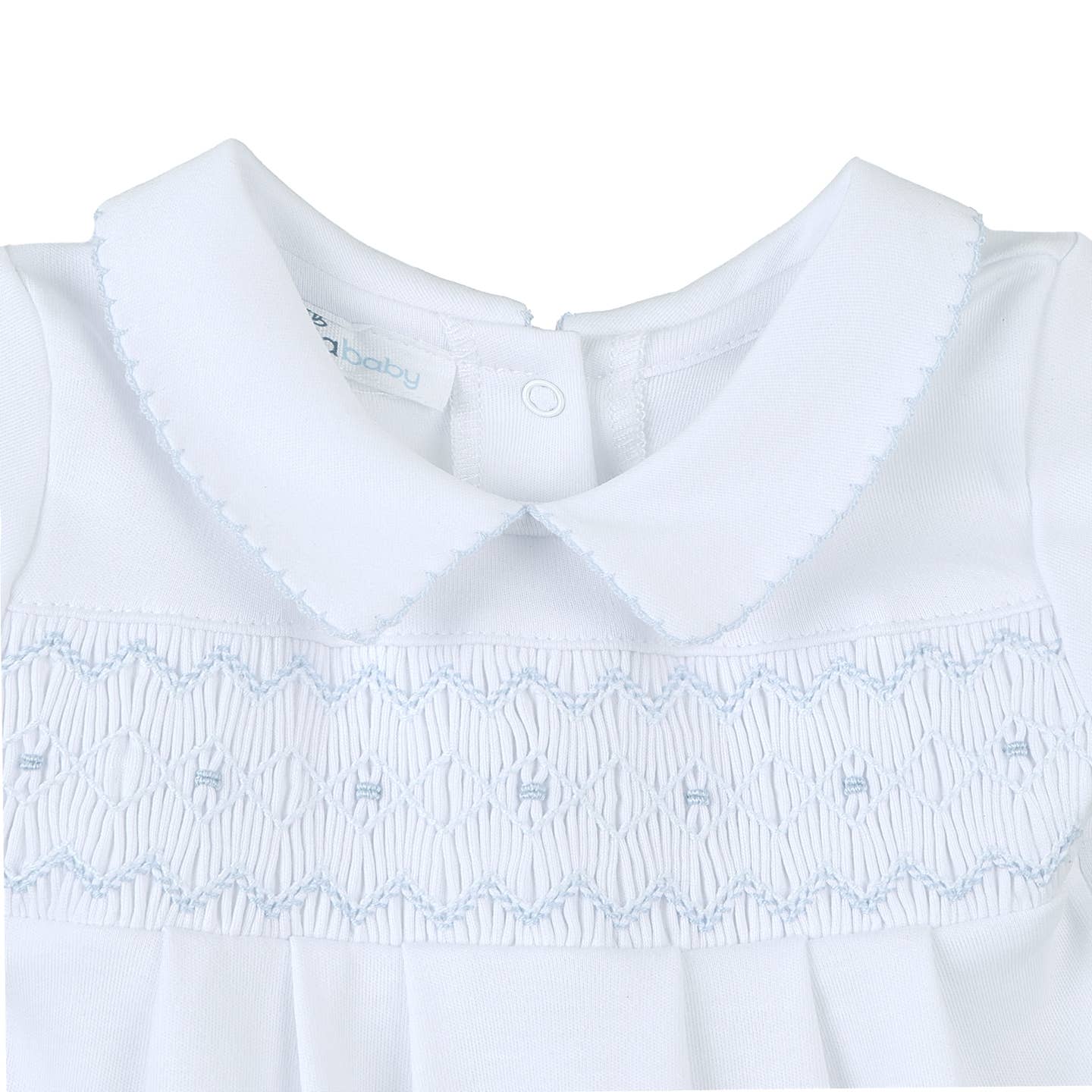Lizzie and Landon's Classics Light Blue Smocked Collared Playsuit