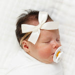 Baby Satin Bow - Cream