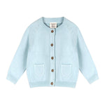 Milan Button Cardigan Sweater Blue (Organic Cotton)