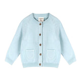 Milan Button Cardigan Sweater Blue (Organic Cotton)