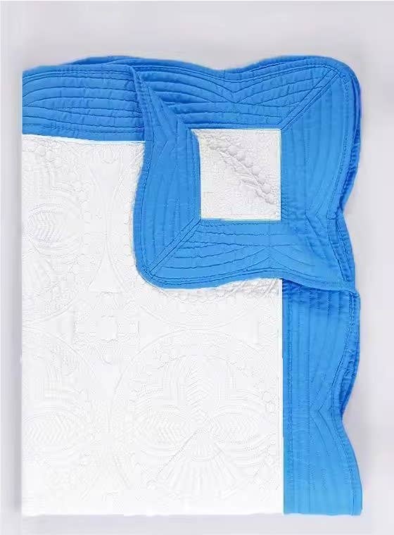 Heirloom Quilt - Baby Quilt Blanket Monogram: Pink