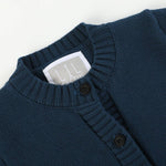 Navy Blue Christmas Santa Knit Cardigan