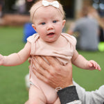 Milan Knit Baby Bodysuit Blush (Organic Cotton)