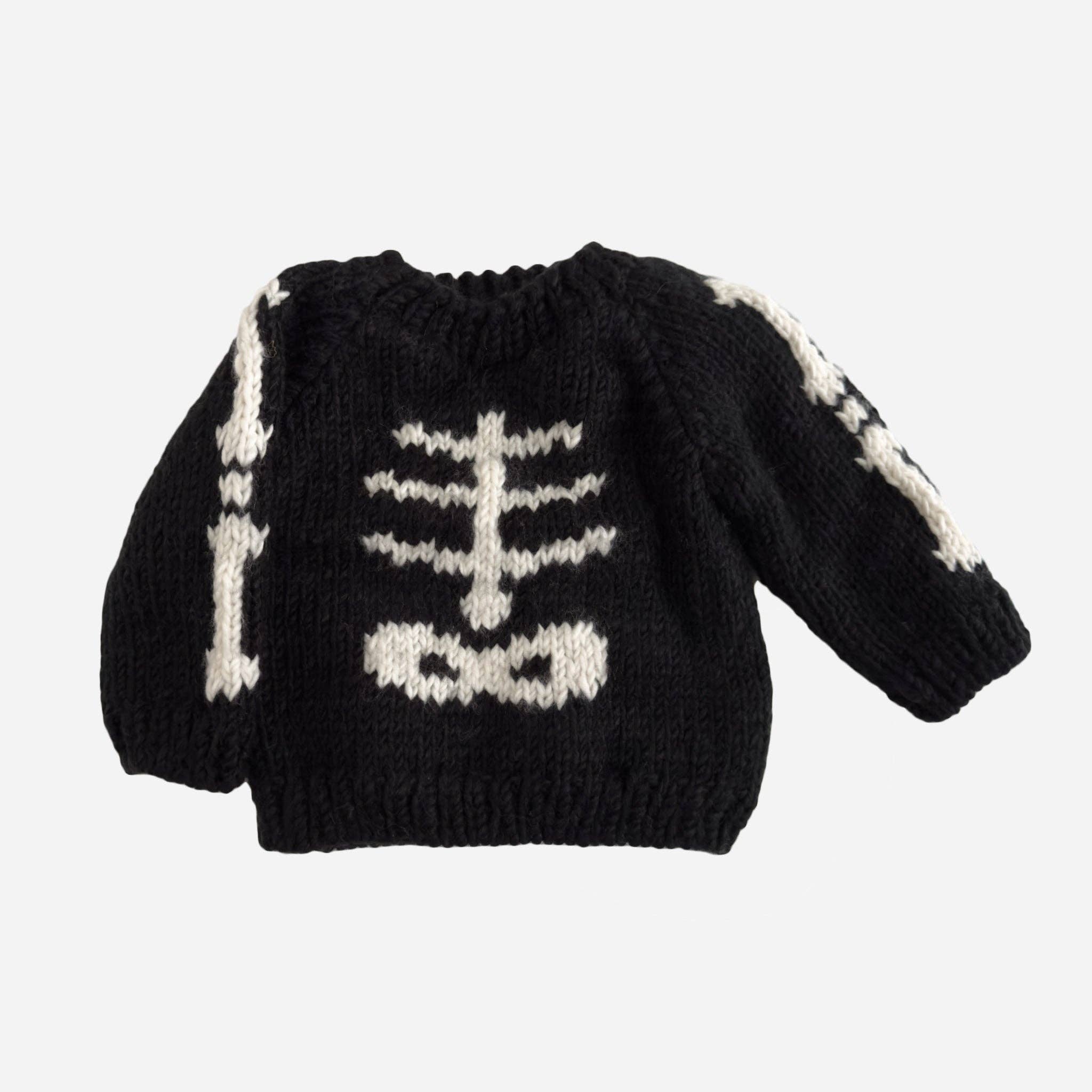 Skeleton Sweater Baby Kid Halloween Costume Fall: Black / XS 6-12m
