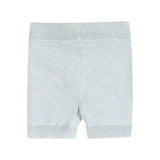 Miles Wave Textured Baby Shirt & Shorts Set (Organic Cotton): Blue Heather