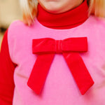 Jilly Jumper- Velveteen Hamptons Hot Pink/Richmond Red