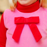 Jilly Jumper- Velveteen Hamptons Hot Pink/Richmond Red