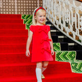 Betts Bow Dress - Velveteen