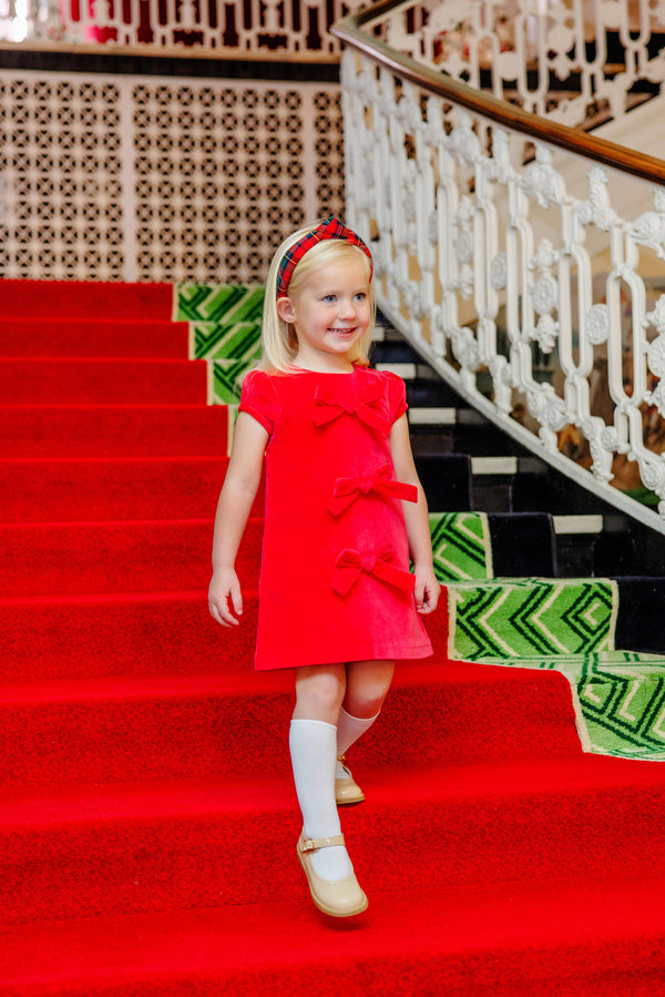 Betts Bow Dress - Velveteen