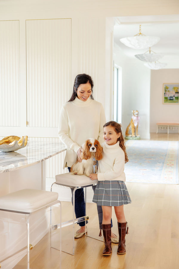 F Townsend Turtleneck Sweater - Palmetto Pearl/Gold
