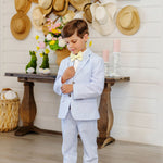 Prep School Pants- Seersucker Breakers Blue