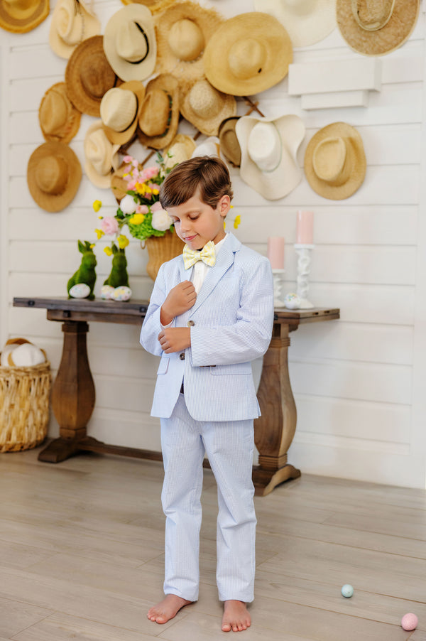 Prep School Pants- Seersucker Breakers Blue