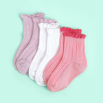 Little Stocking Co. Blossom Frill Midi Socks, view 3