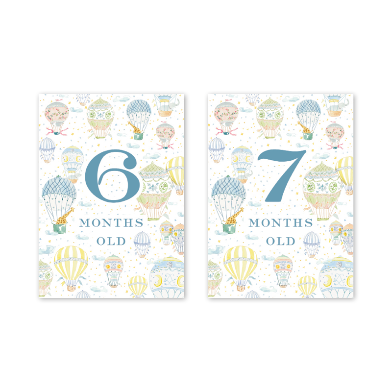 Balloon Festival Baby Milestone Cards