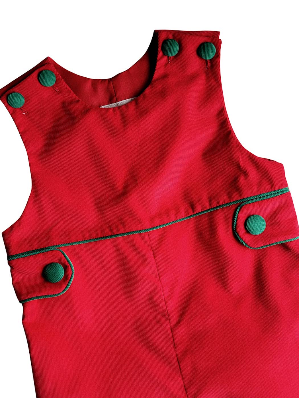 Christmas Time Red Corduroy Boy's Long Overall