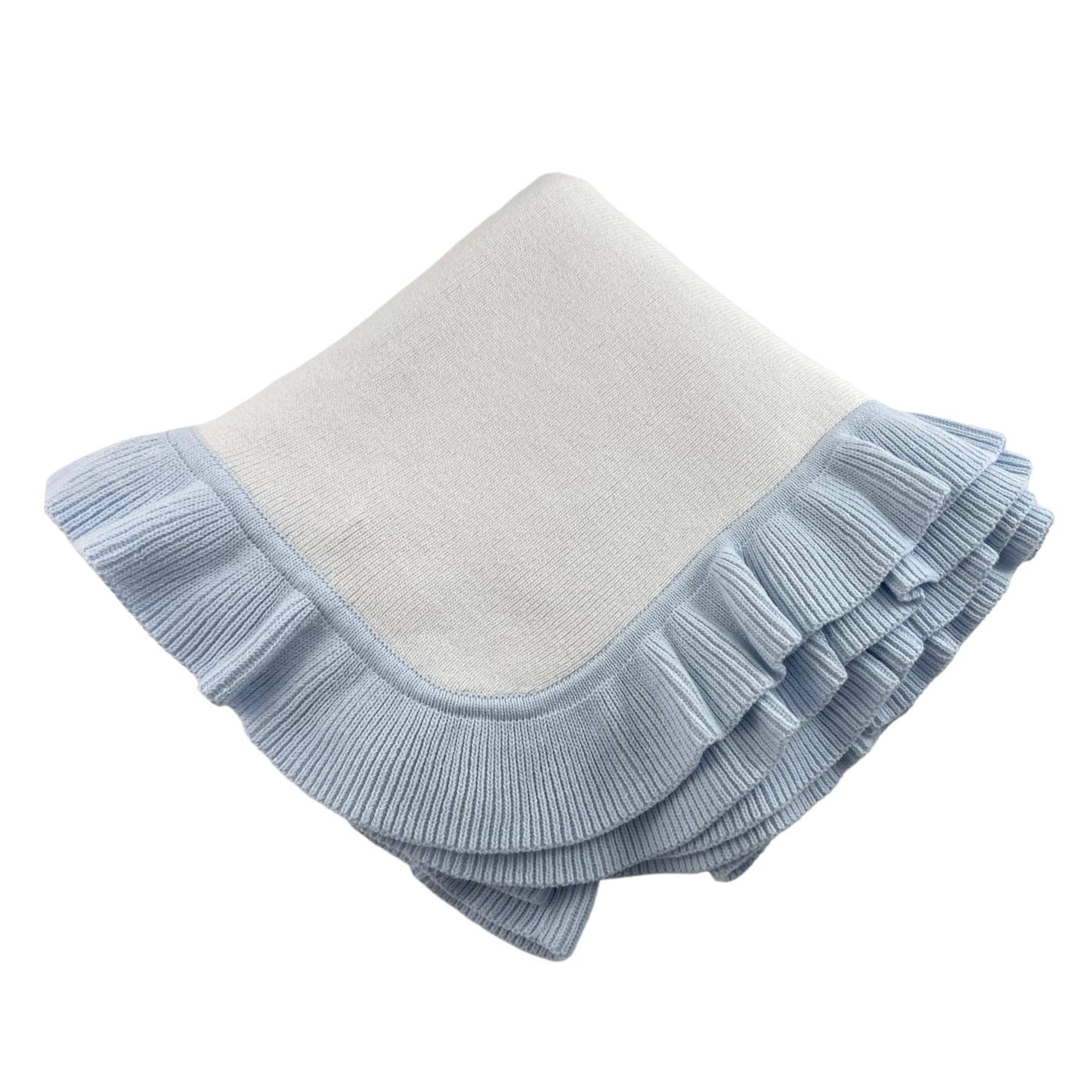 Jersey Knitted Ruffle Blanket