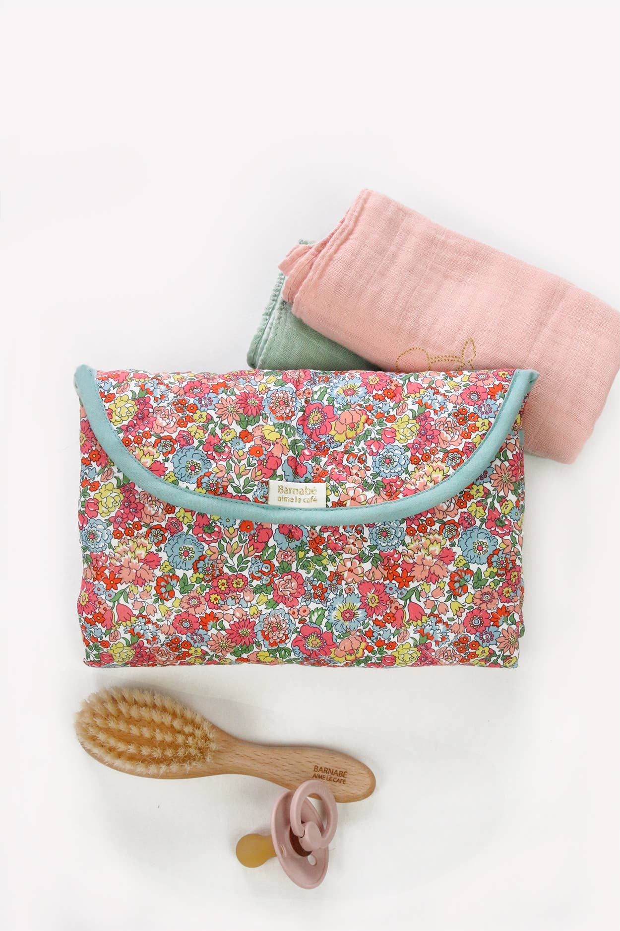 Barnabe Liberty® of London fabric and PVC Baby Changing Mat: Augustine