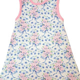 Blue Spring Flowers- Girl's A-Line Dress
