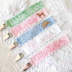 Pacifier Clip, Monogram-able Assorted Colors: White