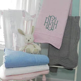 Heirloom Quilt - Baby Quilt Blanket Monogram: Cream