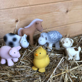 Chick Natural Organic Rubber Teether, Rattle & Bath Toy