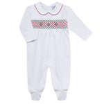 Christmas Smocked Footie