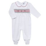 Christmas Smocked Footie