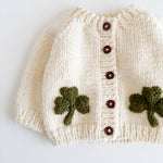 Clover Cardigan Baby Kids Shamrock Knit Apparel Lucky