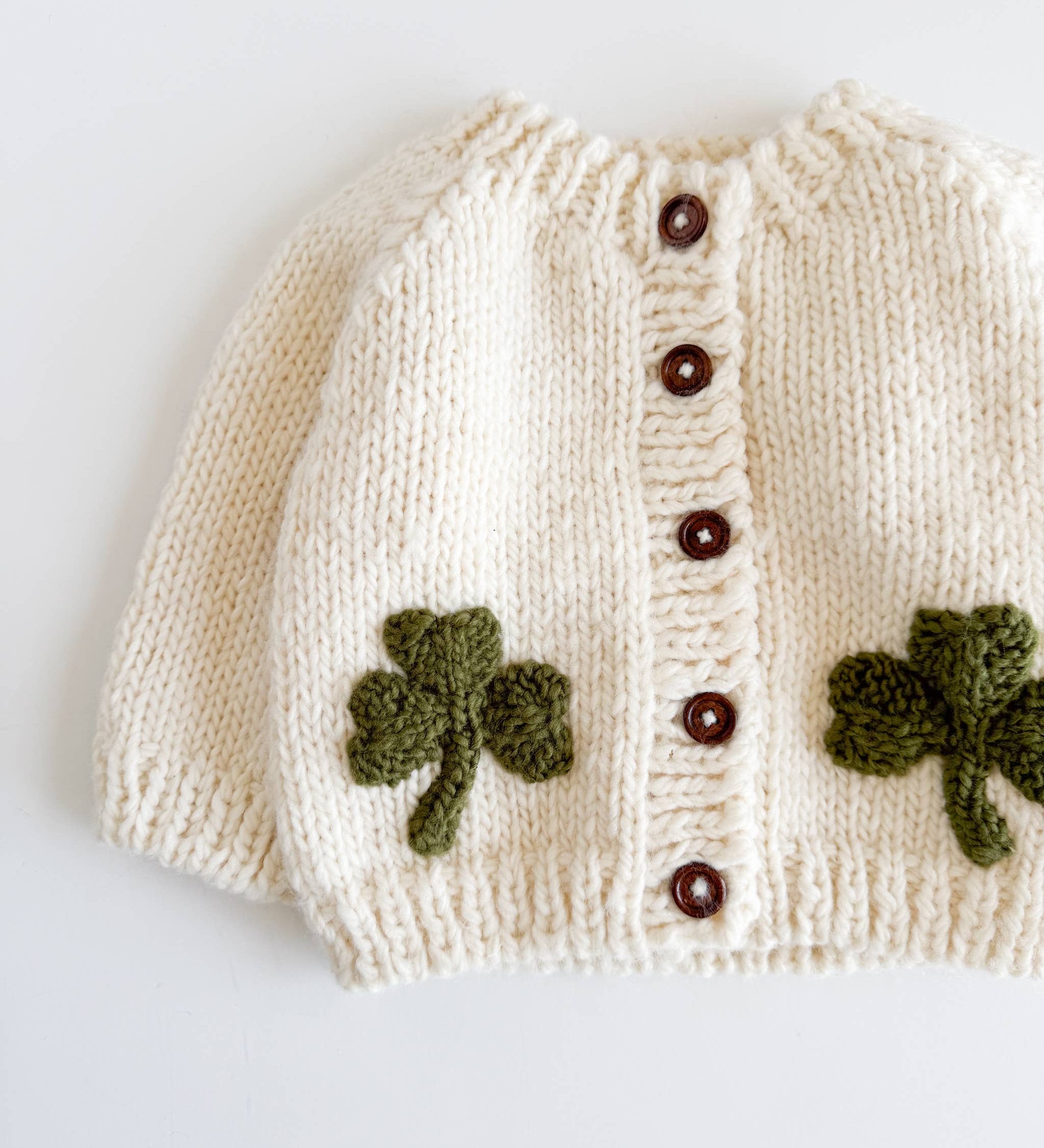 Clover Cardigan Baby Kids Shamrock Knit Apparel Lucky