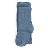 Cable Knit Tights - Denim