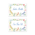 Animal Fete Baby Milestone Cards
