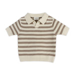 Theo Textured Polo Shirt & Shorts Set (Organic Cotton): Natural
