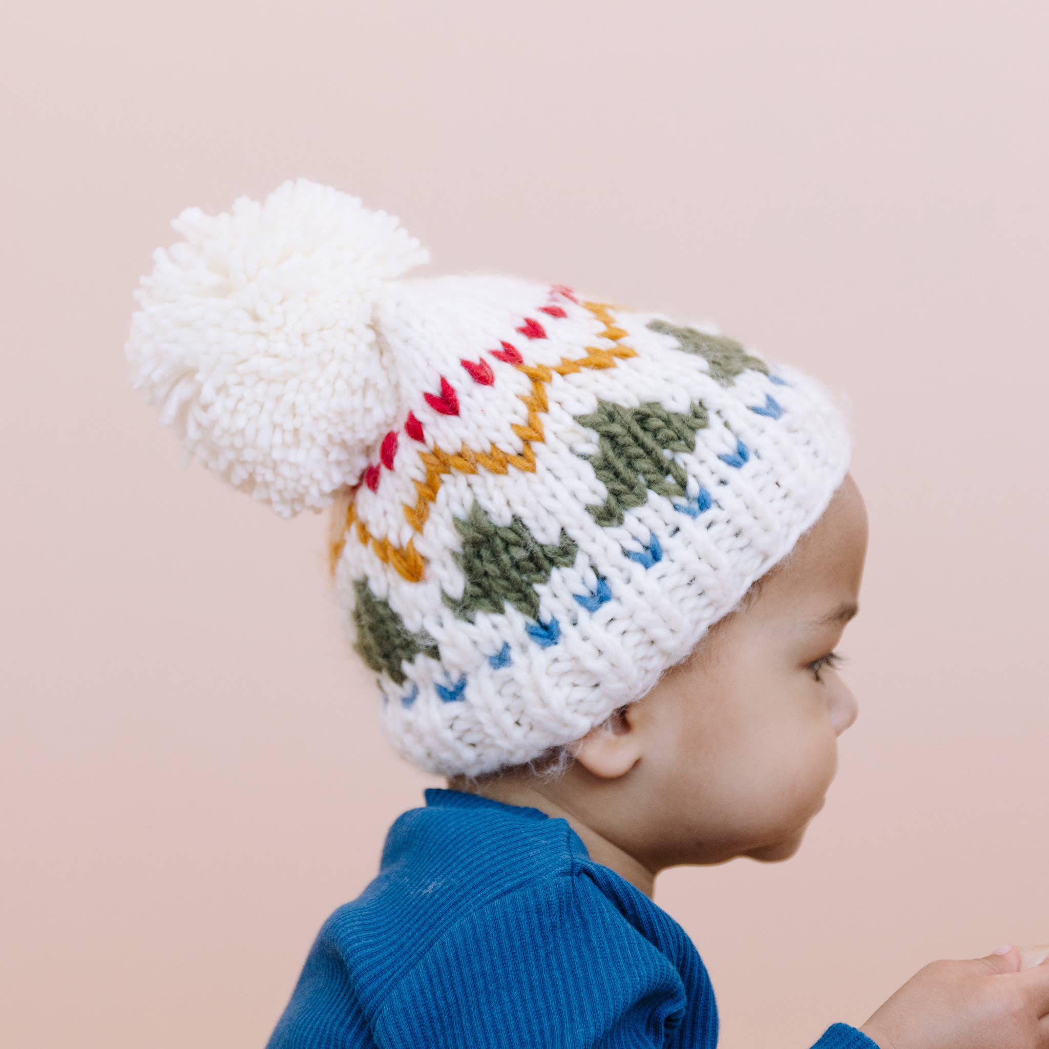 Holiday Tree Fair Isle Hat Kids Baby Fall Winter Beanie: XS; 3-6M