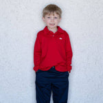 SBC Signature Boys Long Sleeve Polo - Red