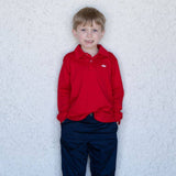 SBC Signature Boys Long Sleeve Polo - Red