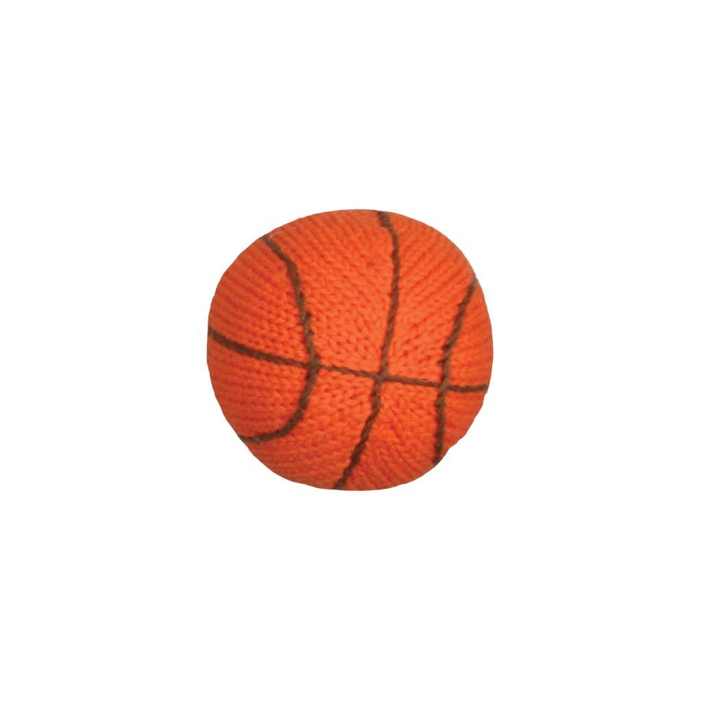 Bill the Basketball Knit Rattle: 5" Rattle