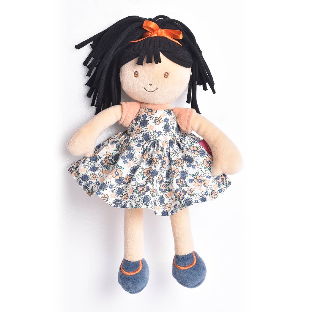 Tammy Lu Black hair with Blue Print Dress
